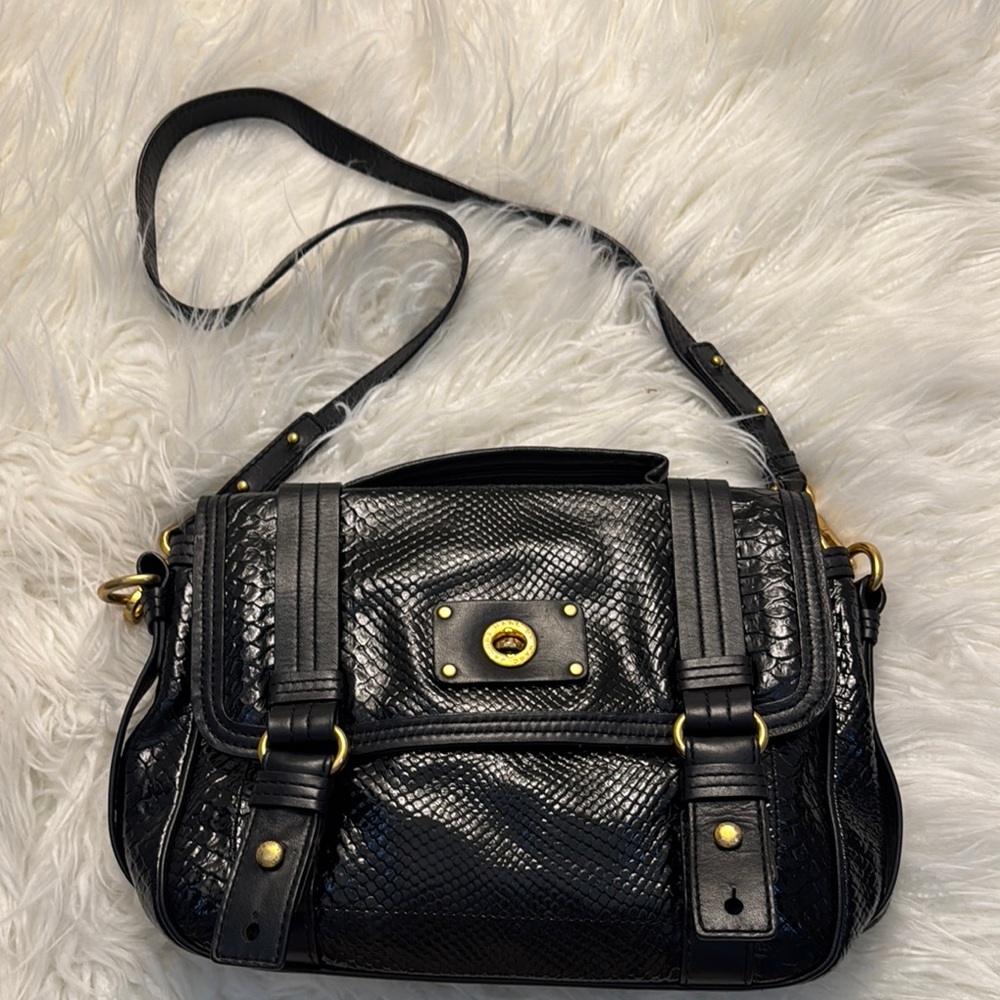 Black Leather Shoulder Bag